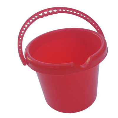 Plain bucket 25x18cm - red, , medium