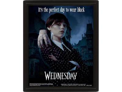 Wednesday perfect day framed 3d poster, , medium