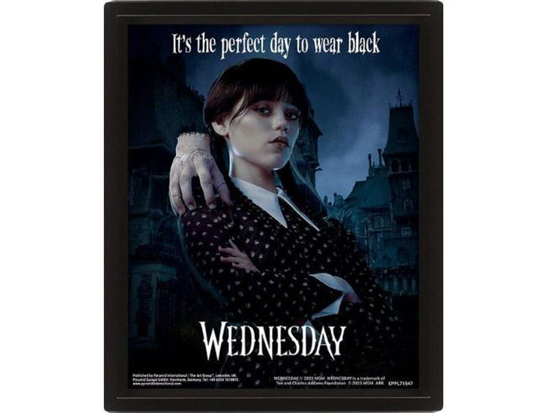 Wednesday perfect day framed 3d poster, , medium-null