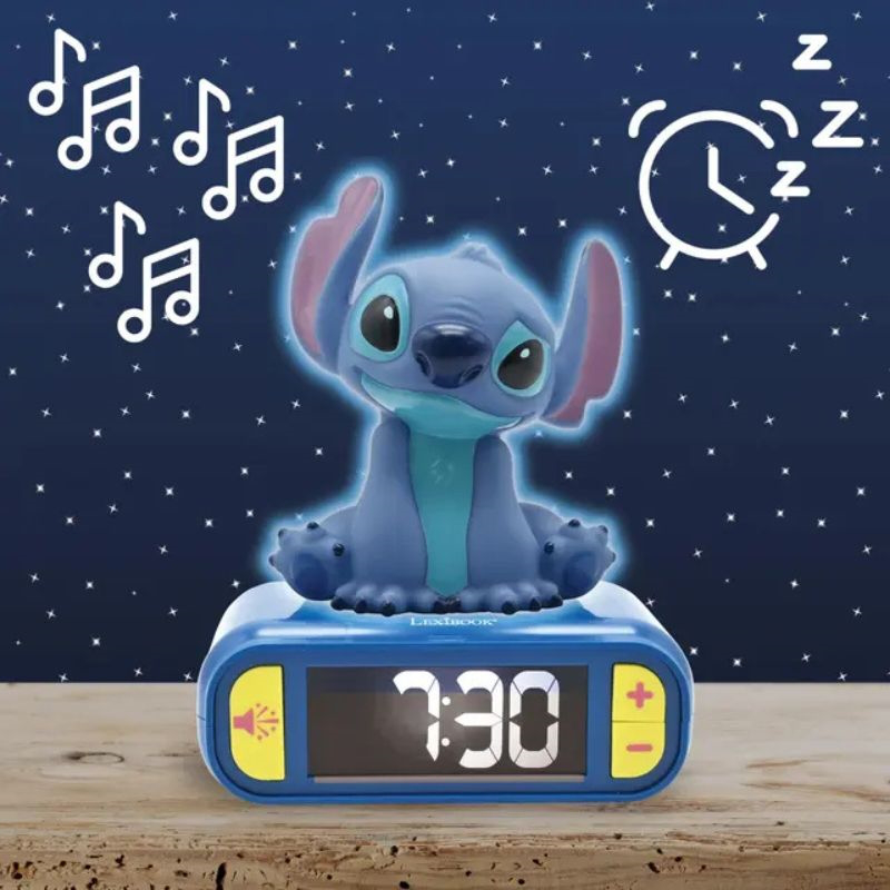 Digital alarm clock with a 3d stitch night light and sound effects rl800d, , medium-null