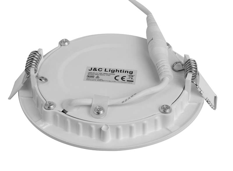 J&c led 6w στρογγυλο φωτιστικο χωνευτο πανελ 6000k ø120mm, , medium-null