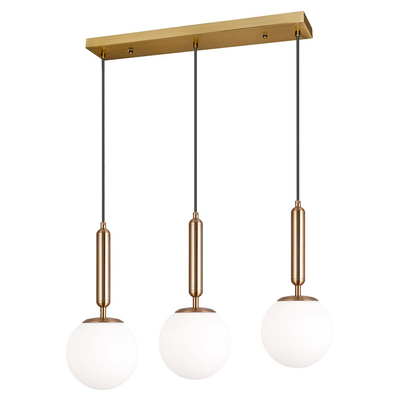 Sunlight 'paulo' 3xe27 (max.3x40w) pendant light brass+frosted glass l670xh1200mm, , medium