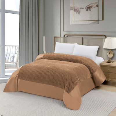 Blanket quilt 220x240cm  #bq12, Camel, medium