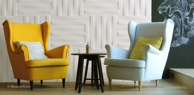 Product image: Beautywall wall 3d plaster panel stripes 60x60cm 4pcs, , medium-null