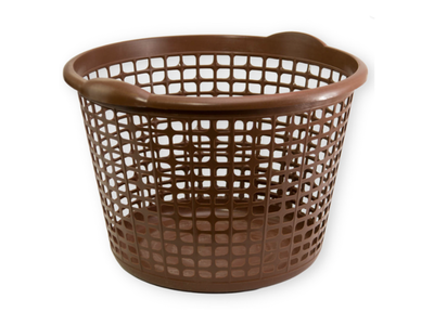 Clothes basket plastic perforated round 30l, , medium