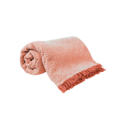 Easy home lankini throw 140x180cm - salmon