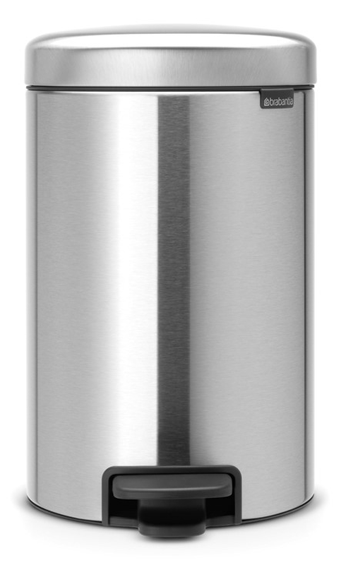 Brabantia pedal bin newicon 12l - matt steel, , medium-null