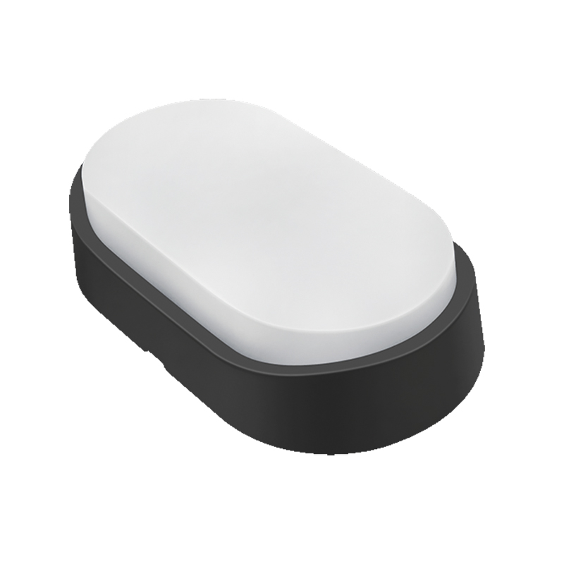 Sunlight led 10w bulkhead light oval plastic black/grey/white 700lm 3cct ip54 l212xw119xh60.5mm, , medium-null