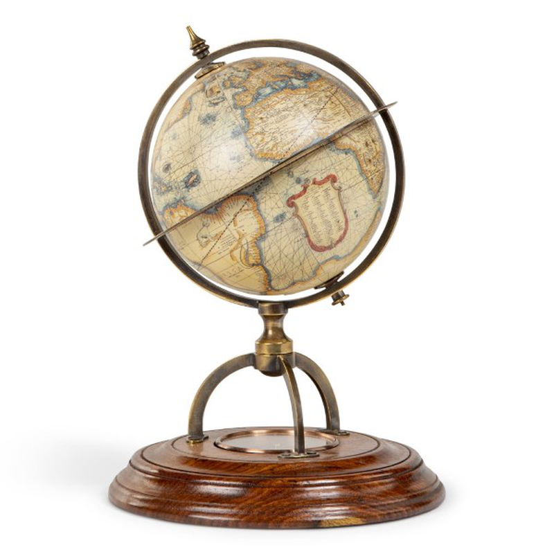 Terrestrial globe with compass, , medium-null