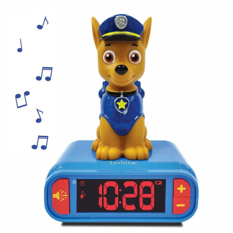 Lexibook paw patrol digital clock with light and sound – lcd screen and melodies rl800pa, , medium-null