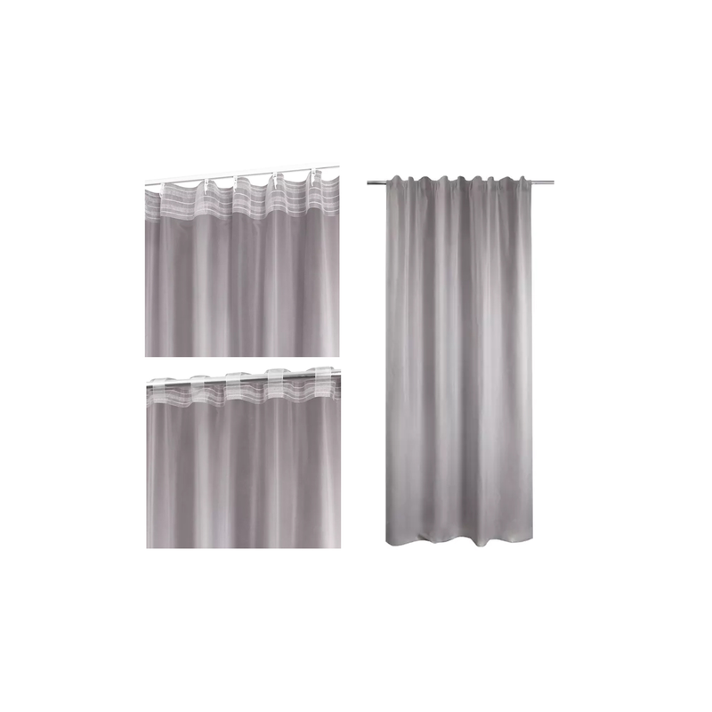Ready curtain 135x280cm prot. Occul. Therm. Light gray-null