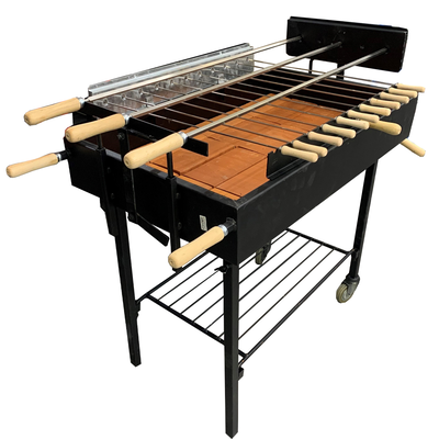 Charcoal bbq mrd 80 x 50 x 72cm set with firebricks, , medium