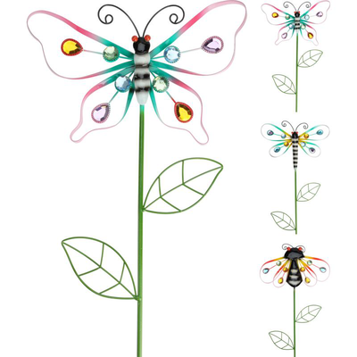 Decorative insect pick with beads 29x80cm - assorted designs, , medium