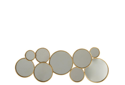 Mirror 9 circles gold, , medium