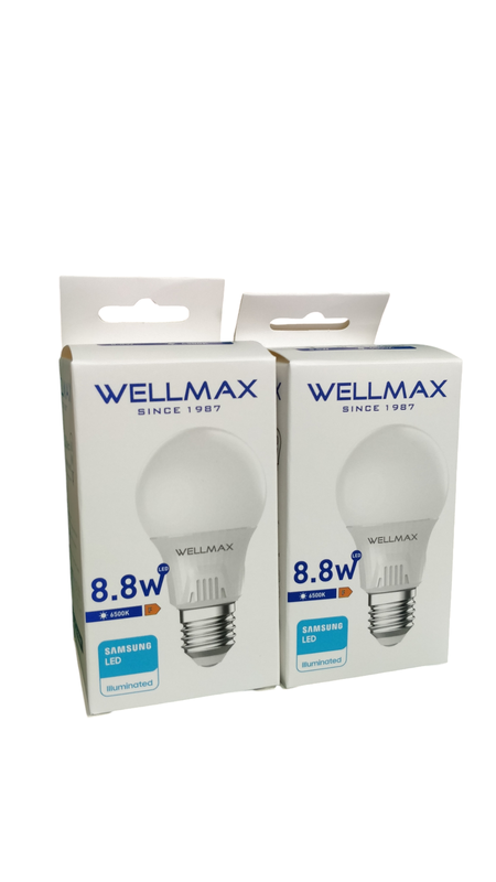 Wellmax-samsung  led lamp - [a60-8.8w-6500k-810lm] [e27] [2-pcs], , medium-null