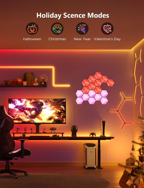 Govee gaming wall glide hexa pro light panels 10pack, , medium-null