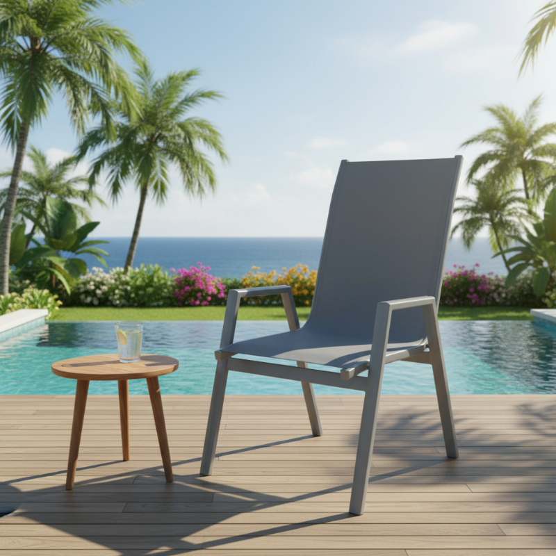 Daniela outdoor chair 78x59.5x102.5 - grey, , medium-null