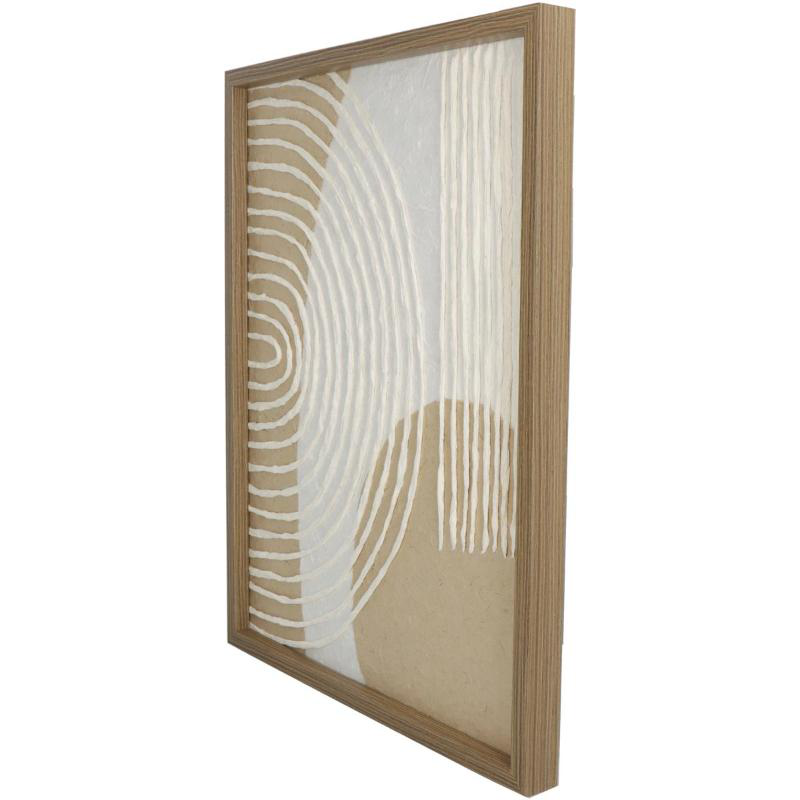 Wall plague paper decor 40x3x50cm - brown, , medium image number null