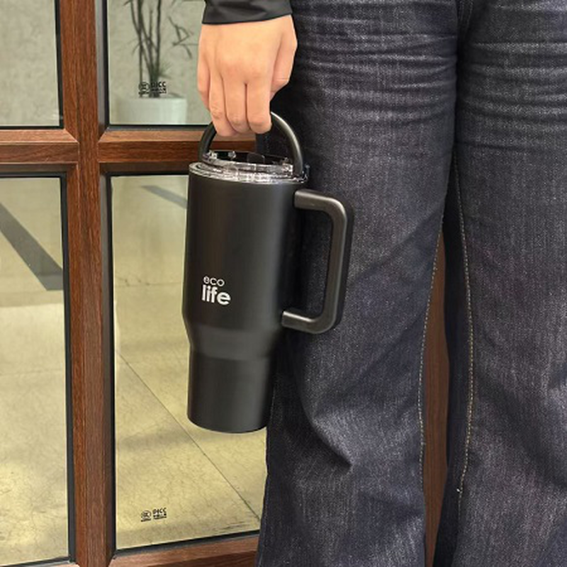 Ecolife neon tumbler 900ml black, , medium-null