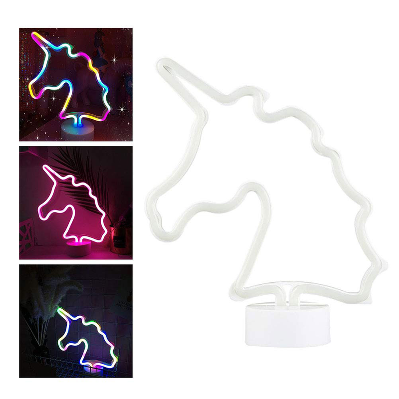 Product image: Neon standing light unicorn 30cm, , medium-null
