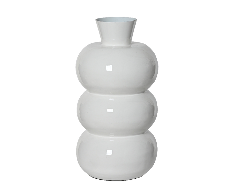 Vase high gloss enamel white-null