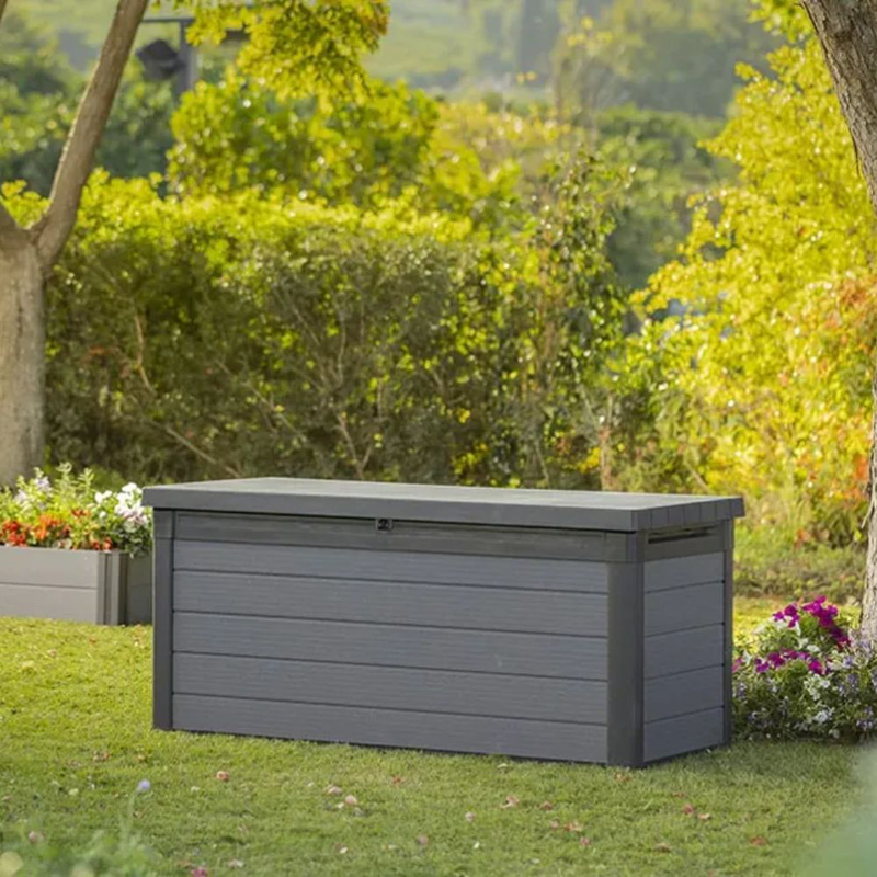 Product image: Keter cortina κουτί αποθήκευσης εξωτερικού χώρου 570l σε χρώμα γκρι ξύλου (151.7 x 72.5 x 70 εκ.), , medium-null