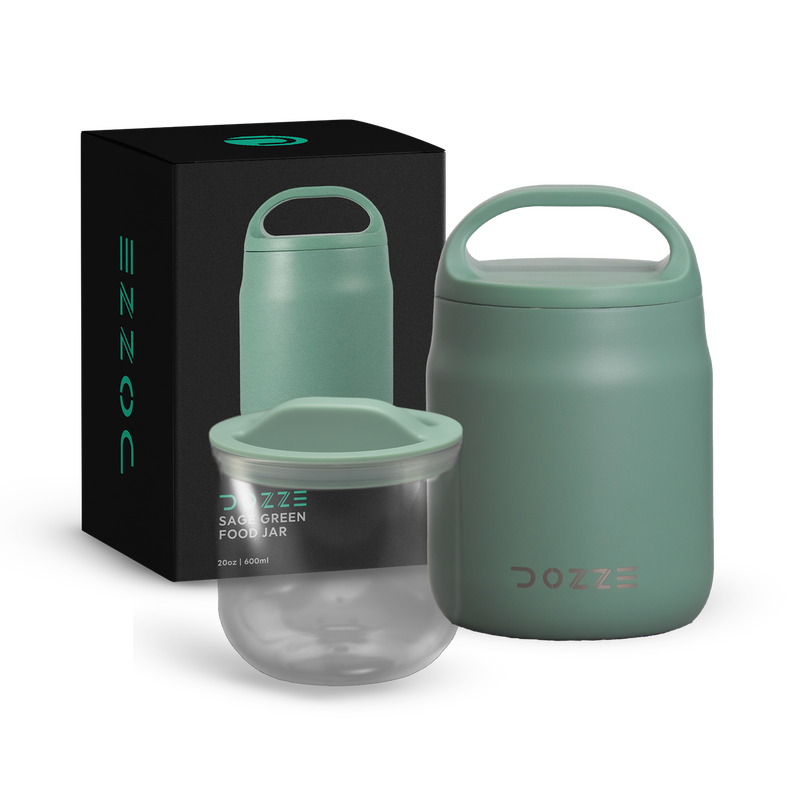 Sage green dozze food jar-null