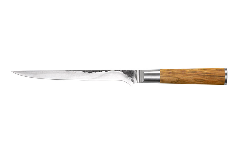 Forged olive wood fish fillet knife 440c japanese steel 18 cm, , medium image number null