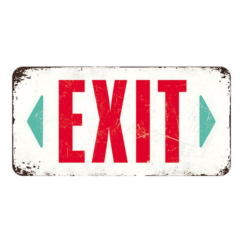 Nostalgic hanging sign achtung exit, , medium image number null