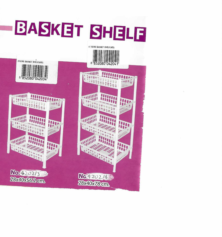 Basket shelf 3 tiers 29x41x49cm, , medium-null