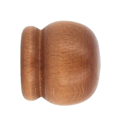 Mobois wooden decorative curtain rod plug round d.35 2pcs, Κερασια, medium
