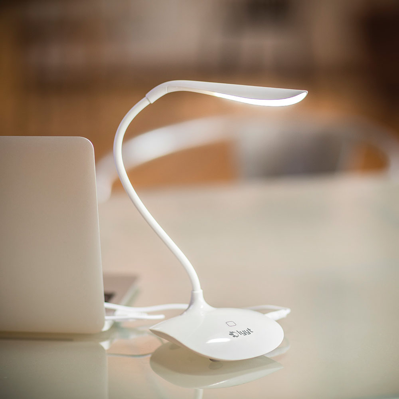 Lyyt desk lamp with nightlight USB/battery powered white 410.426uk, , medium-null