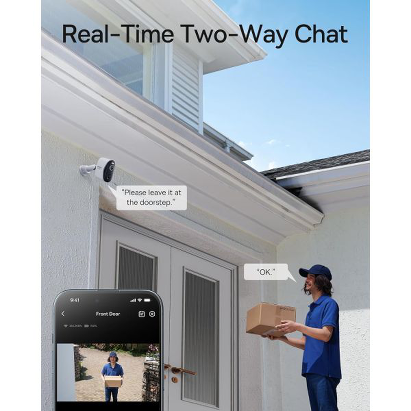 Product image: Baseus security n1 plus outdoor camera 2k 2-cam kit white, , medium-null