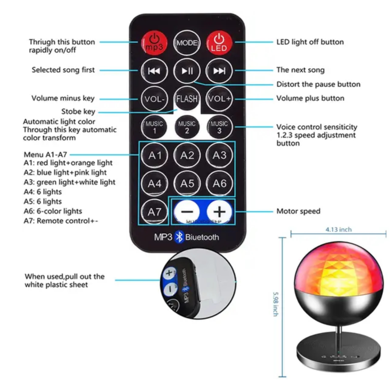Φωτορυθμικό disco ball andowl q-tl80 επαναφορτιζόμενο, , medium image number null