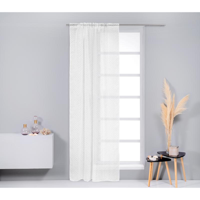 Easy home trumpet curtain 140x270cm with tape - white, White, medium