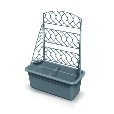 Prosperplast bloma pot and trellis 58x29cm - anthracite, , medium