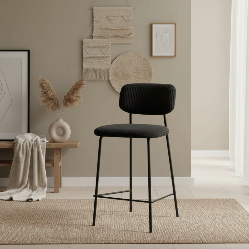 Iria bar stool - black, , medium-null
