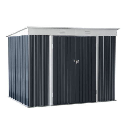 Isunor μεταλλική γαλβανιζέ αποθήκη κήπου 6x8ft, 4.4m², l183xw240xh180cm, , medium