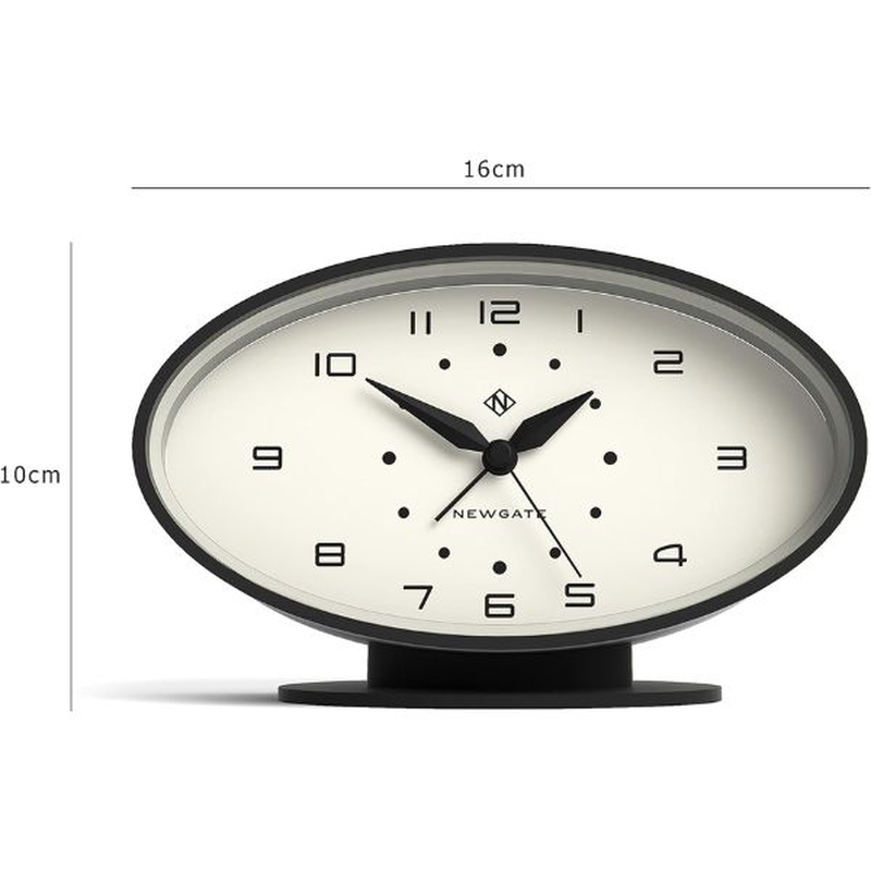 Newgate ronnie alarm clock in black, , medium image number null