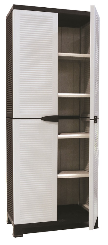 Ram cabinet prestige 4 shelves black/grey 68x39x171cm, , medium-null