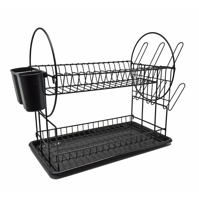 Ankor dishrack 2 tier 50x24cm black-null