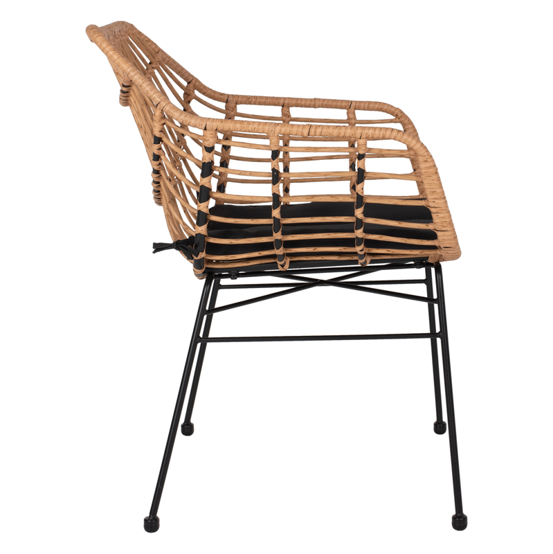 Wicker professional armchair fb95864.01 - black/beige, , medium-null