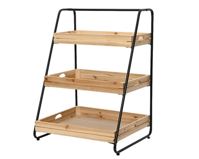 Planter rack firwood/iron, , medium