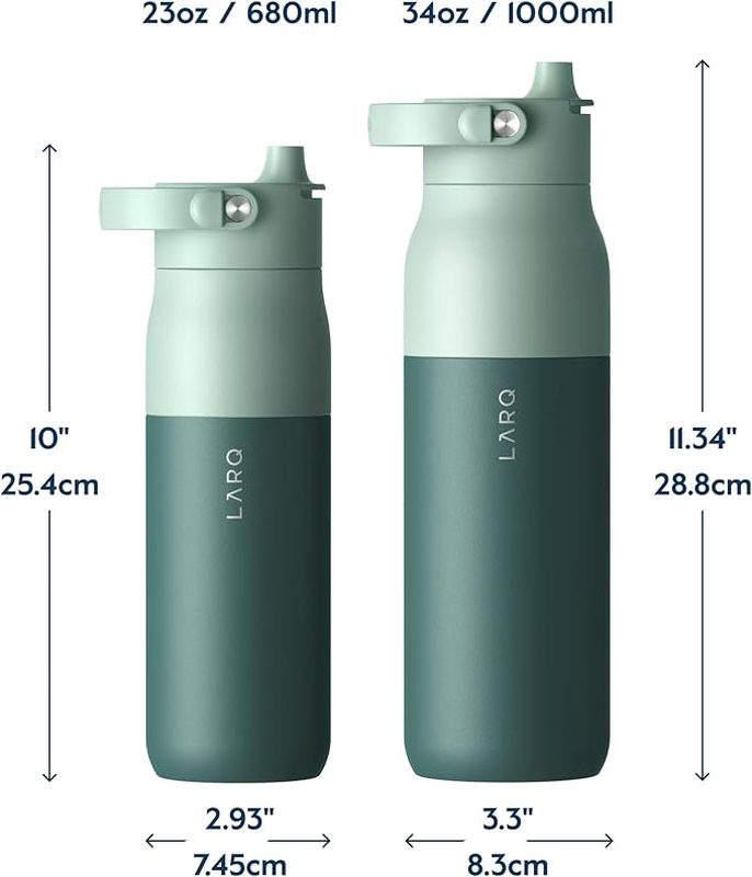 Larq bottle purevis&trade; 2 eucalyptus green 1l / 34oz, , medium-null
