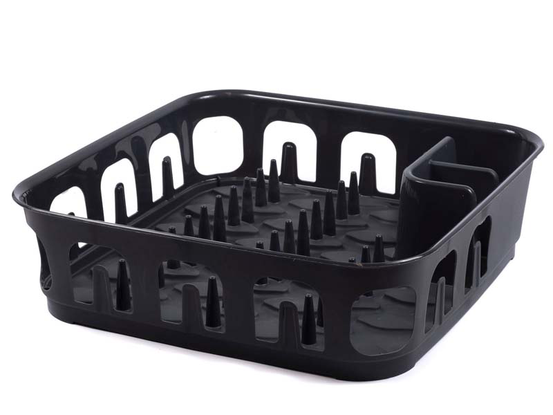 Curver essentials dish drainer square plastic dark grey 39.1x39.1x10.9cm, , medium image number null