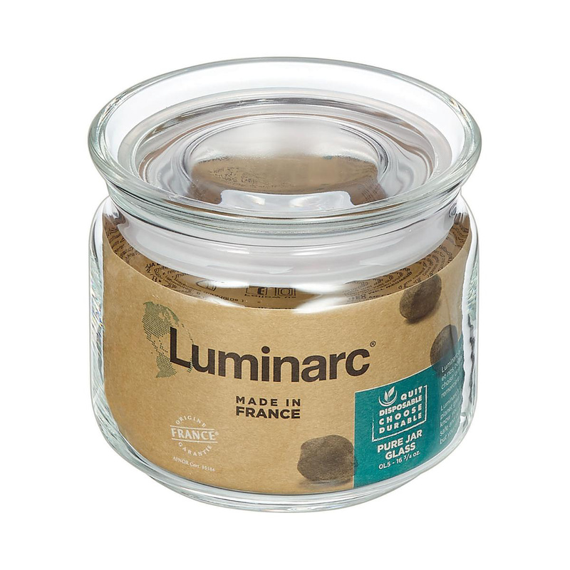 Luminarc pure glass jar with lid 500ml, , medium image number null