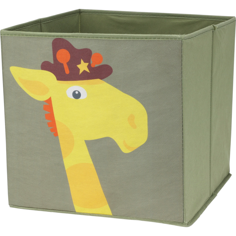 Storage box for kids polyester 30x30cm - assorted colors, , medium-null