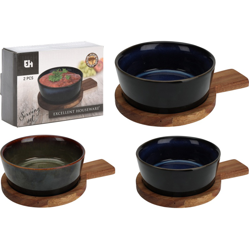 Serving set 4pcs - assorted colors, , medium-null