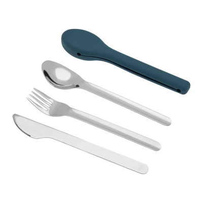 Ecolife kids cutlery 3pcs set with silicone case blue, , medium