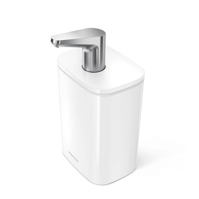 Pulse pump soap dispenser matte white steel 437ml
